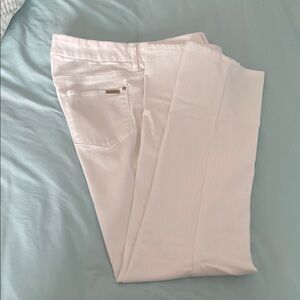 Chico's White Straight Leg Jeans Crisp Cotton